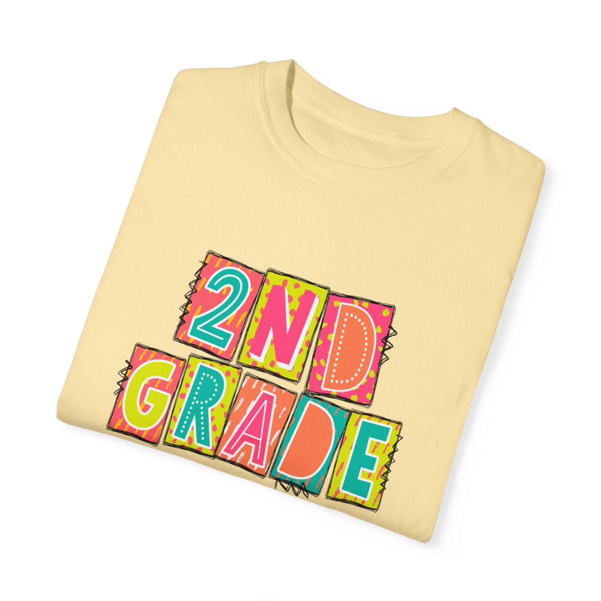 2nd Grade Neon Blocks Short Sleeve Tee
