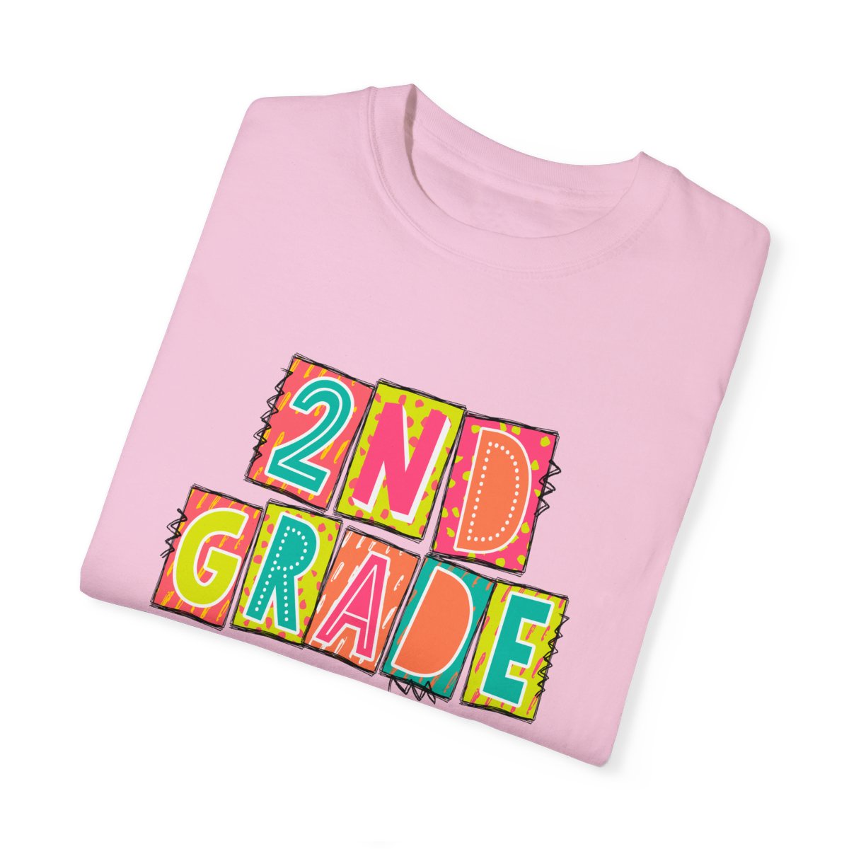 2nd Grade Neon Blocks Short Sleeve Tee