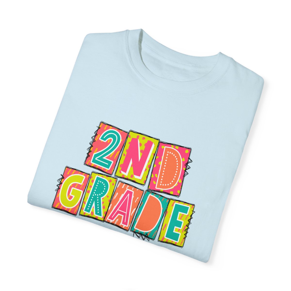 2nd Grade Neon Blocks Short Sleeve Tee