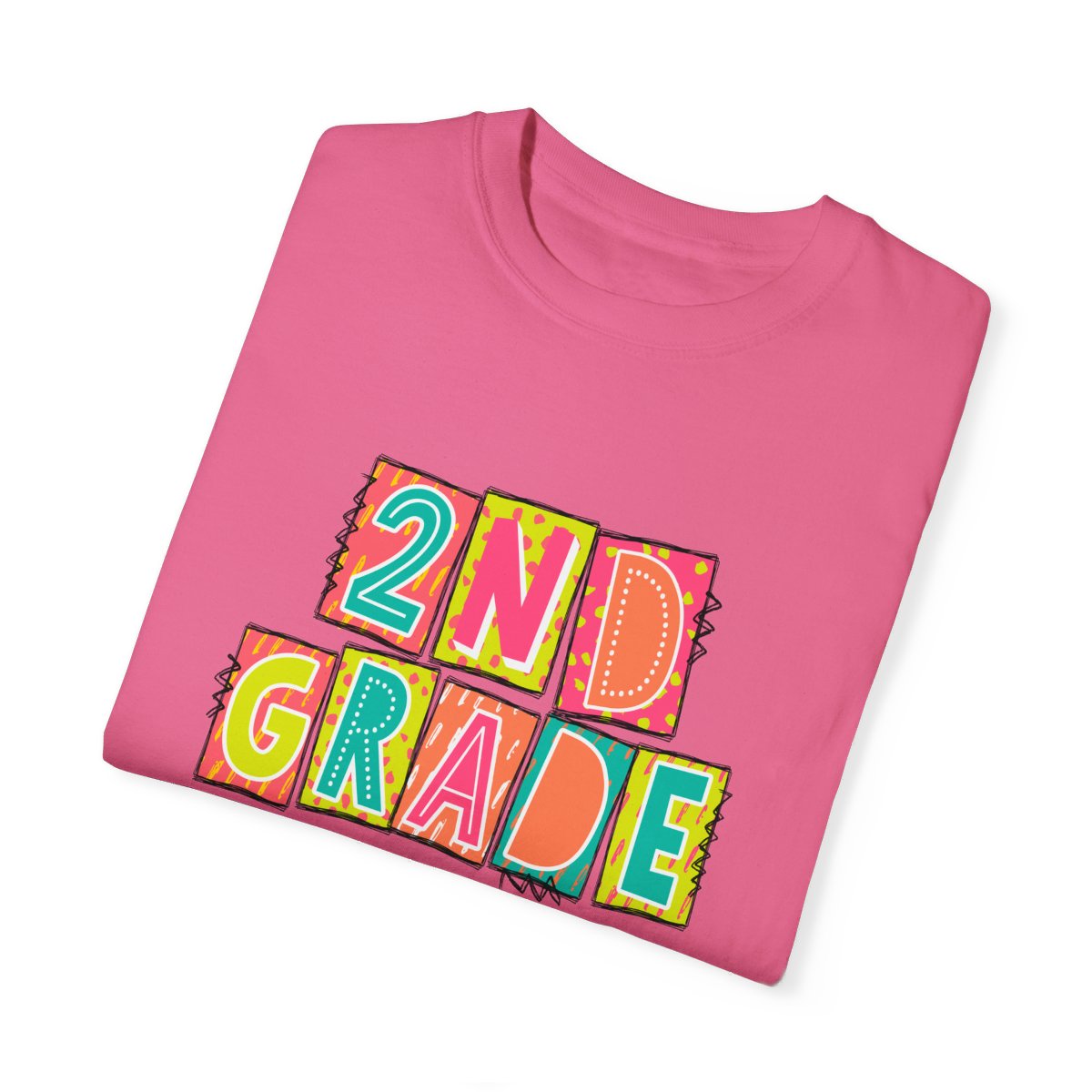 2nd Grade Neon Blocks Short Sleeve Tee
