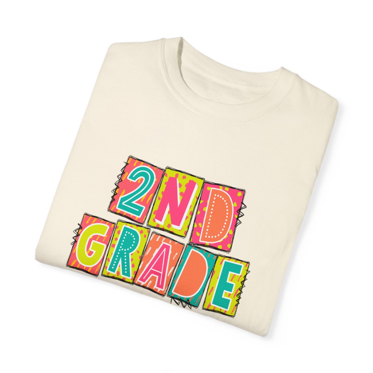 2nd Grade Neon Blocks Short Sleeve Tee