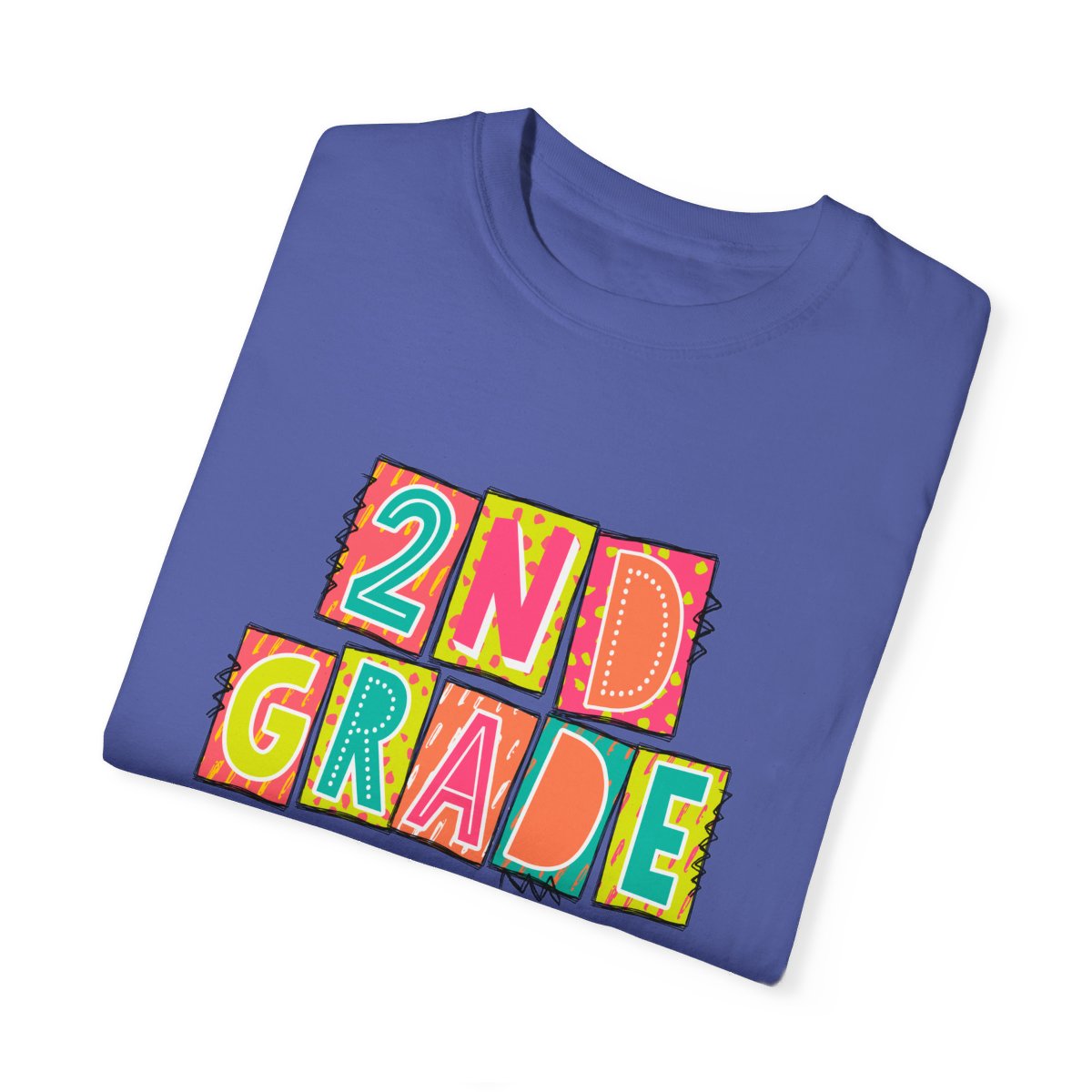 2nd Grade Neon Blocks Short Sleeve Tee