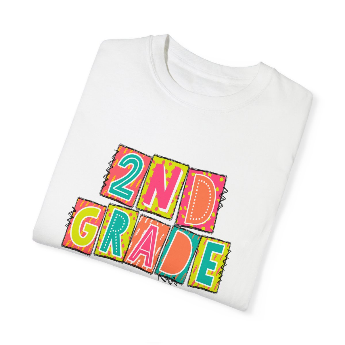 2nd Grade Neon Blocks Short Sleeve Tee