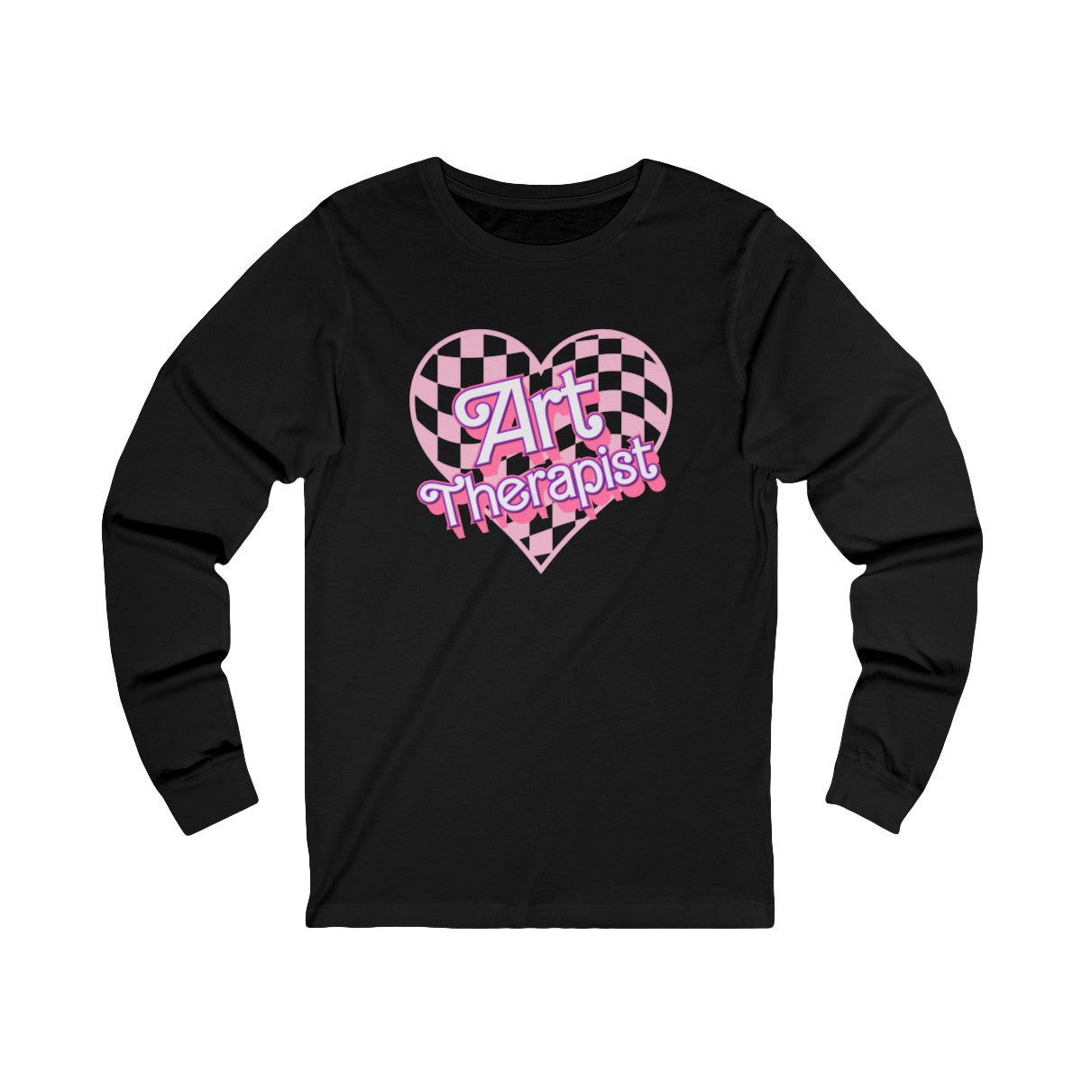 Art Therapist Checkered Heat Long Sleeve Tee