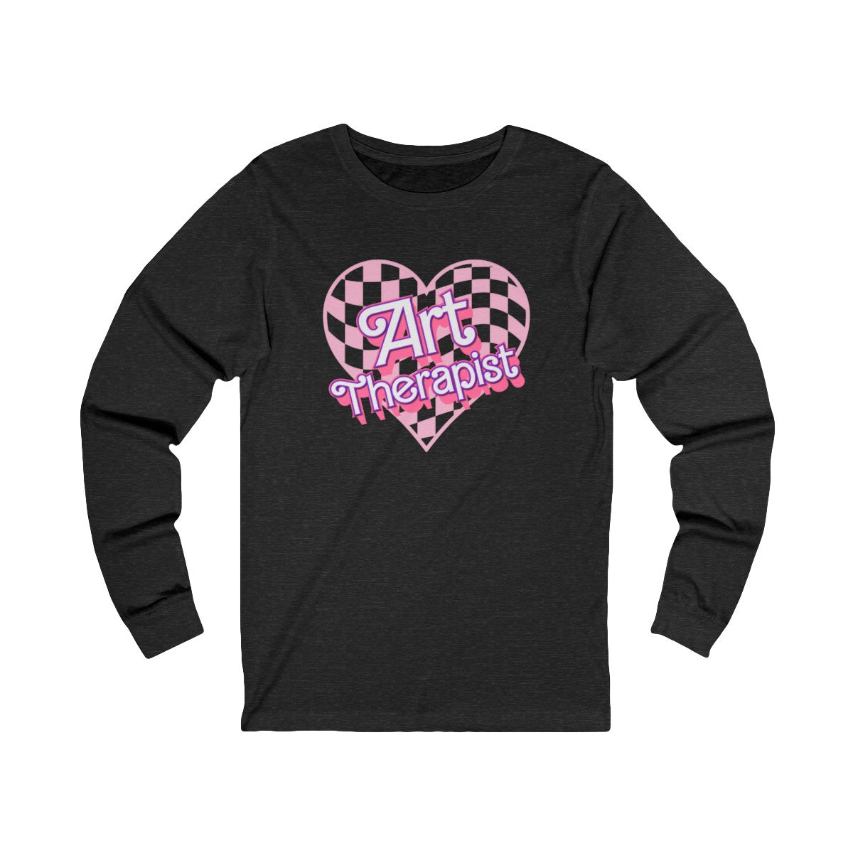 Art Therapist Checkered Heat Long Sleeve Tee