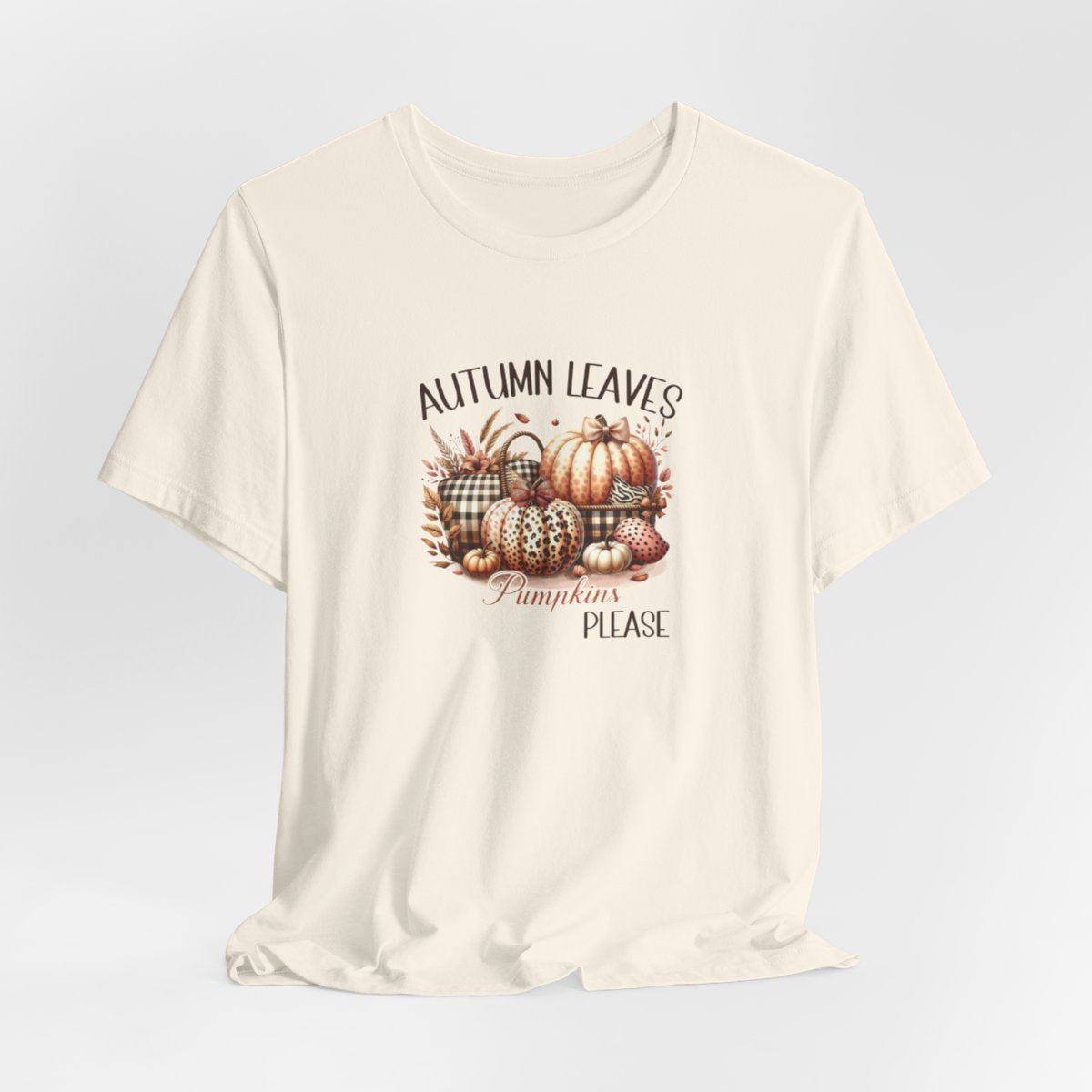 Autumn Leaves Pumpkins Please Short Sleeve Tee