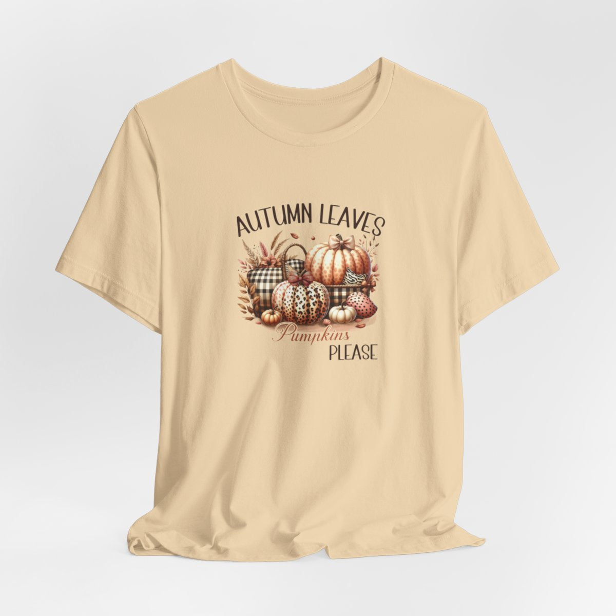 Autumn Leaves Pumpkins Please Short Sleeve Tee