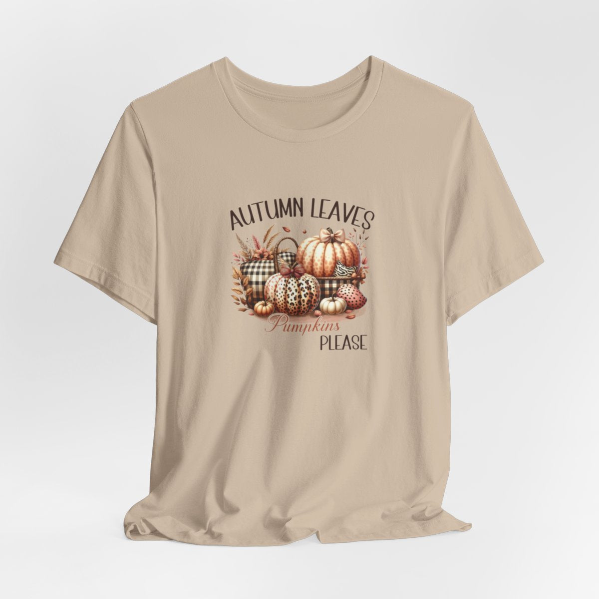 Autumn Leaves Pumpkins Please Short Sleeve Tee