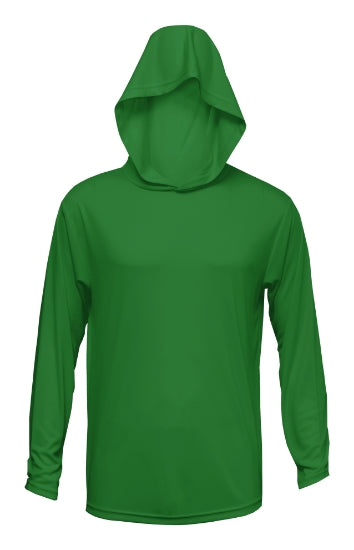 BAW XT1006 (Greens) - Adult Xtreme-Tek Long Sleeve Hooded Shirt