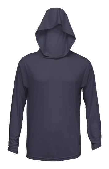 BAW XT1006 (Navy) - Adult Xtreme-Tek Long Sleeve Hooded Shirt