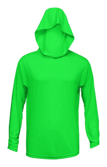 BAW XT1006 (Greens) - Adult Xtreme-Tek Long Sleeve Hooded Shirt