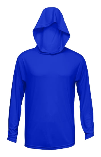 BAW XT1006 (Blues) - Adult Xtreme-Tek Long Sleeve Hooded Shirt