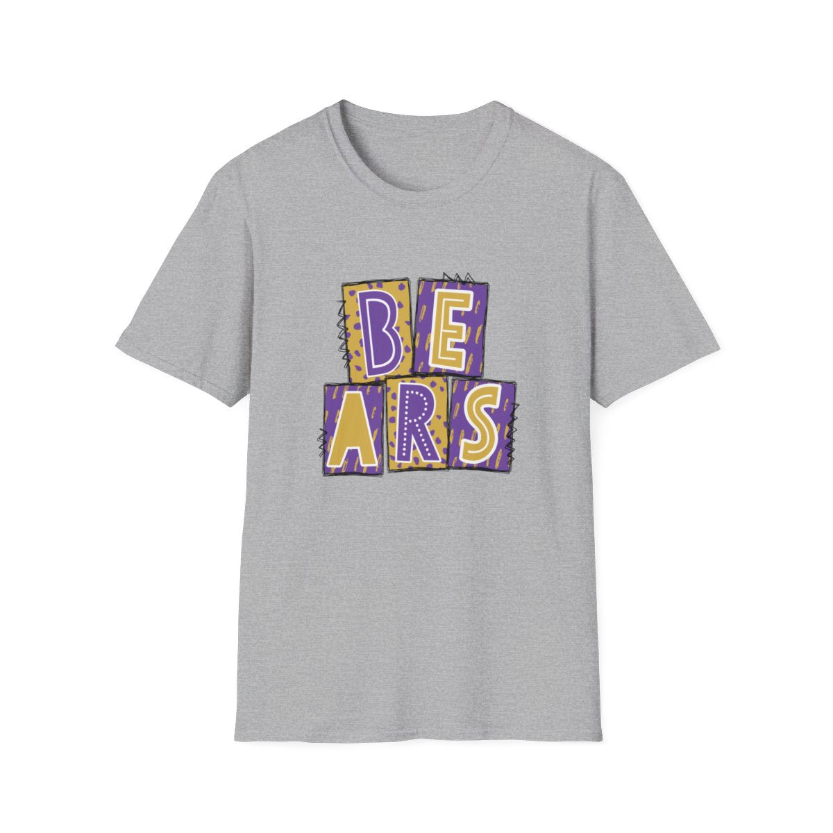 Bears Purple and Gold (Elementary) Short Sleeve Tee