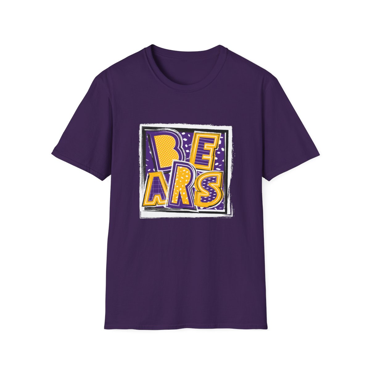 Bears Purple and Gold2 Short Sleeve Tee