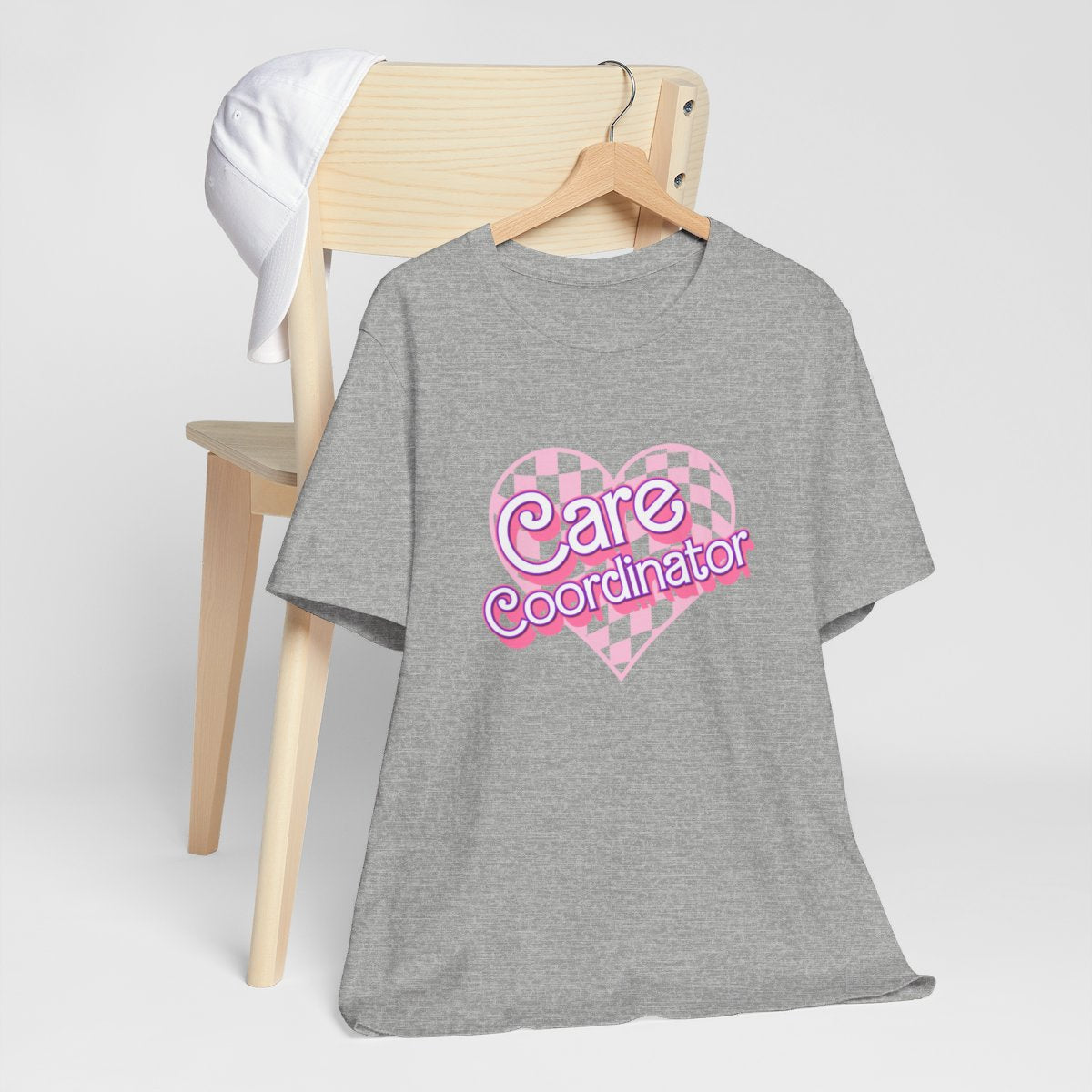 Care Coordinator Checkered Heart Short Sleeve Tee