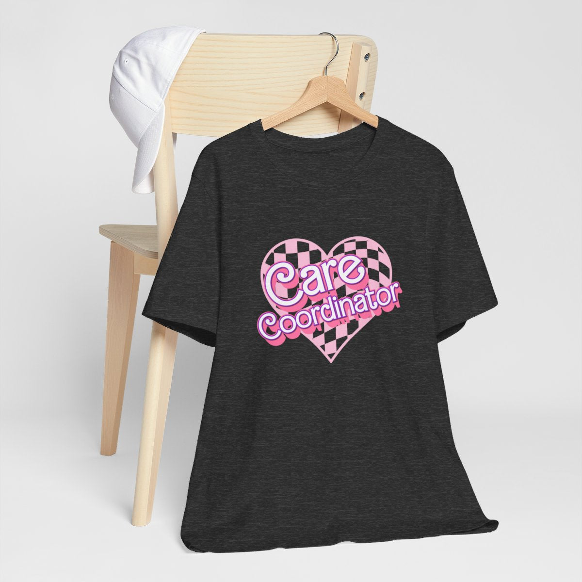 Care Coordinator Checkered Heart Short Sleeve Tee