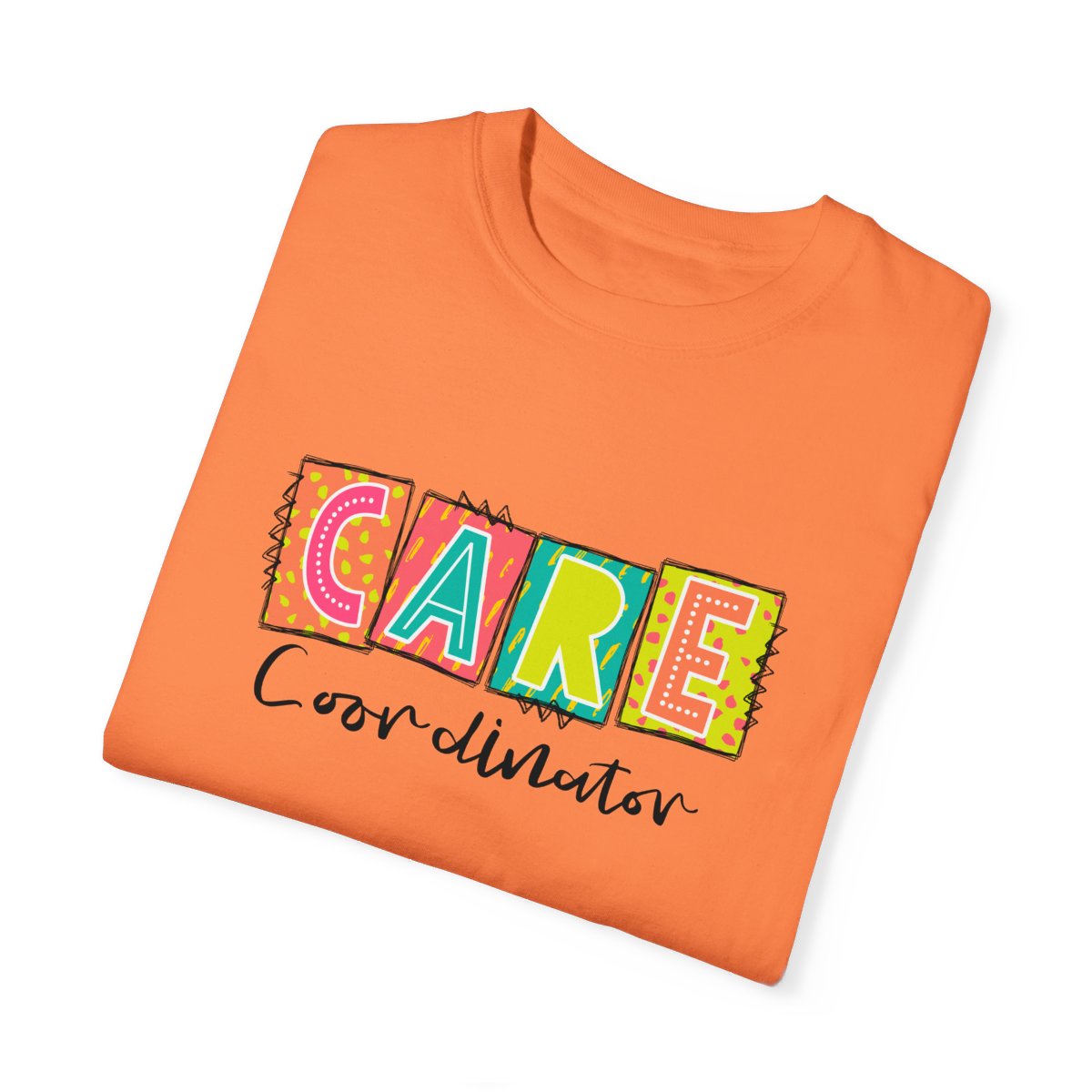 Care Coordinator Neon Blocks Short Sleeve Tee