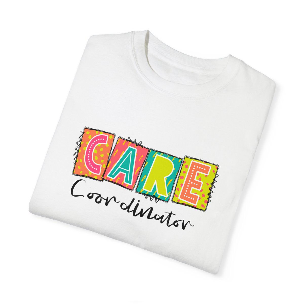 Care Coordinator Neon Blocks Short Sleeve Tee