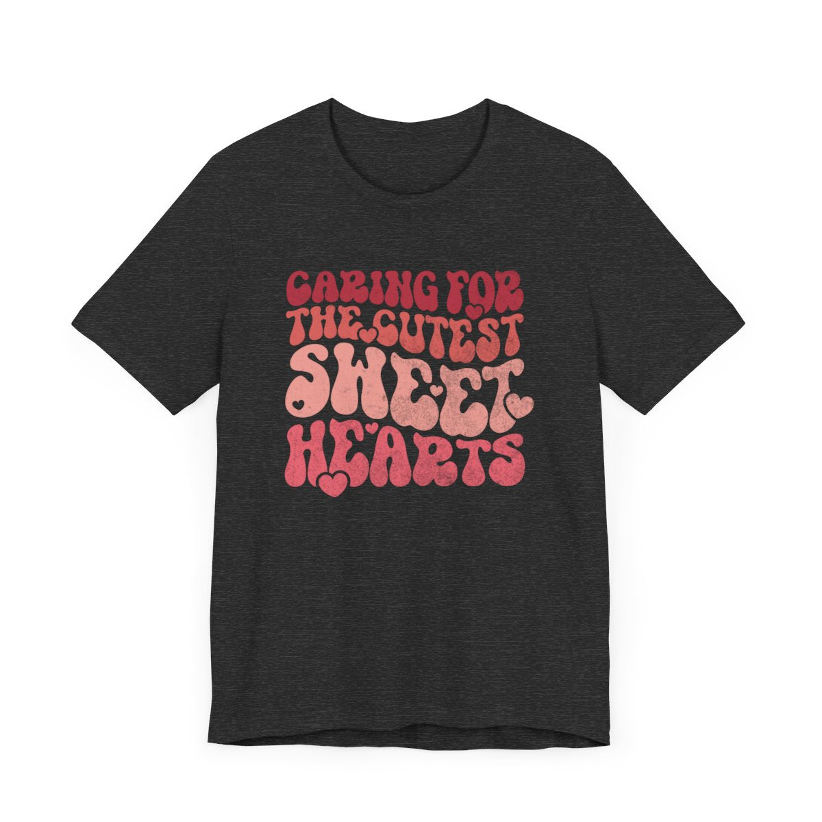 Caring for the Cutest Sweethearts Distressed Short Sleeve Tee