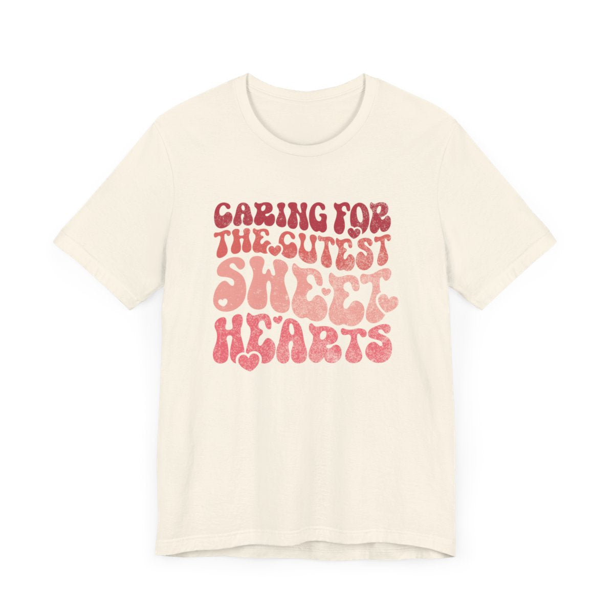 Caring for the Cutest Sweethearts Distressed Short Sleeve Tee
