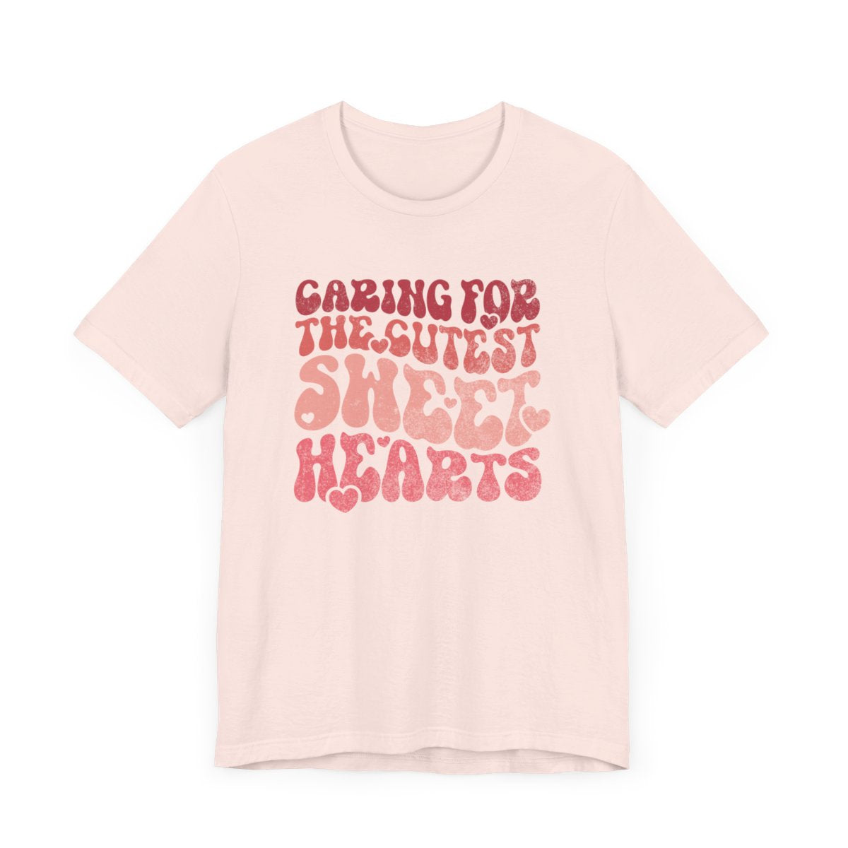 Caring for the Cutest Sweethearts Distressed Short Sleeve Tee