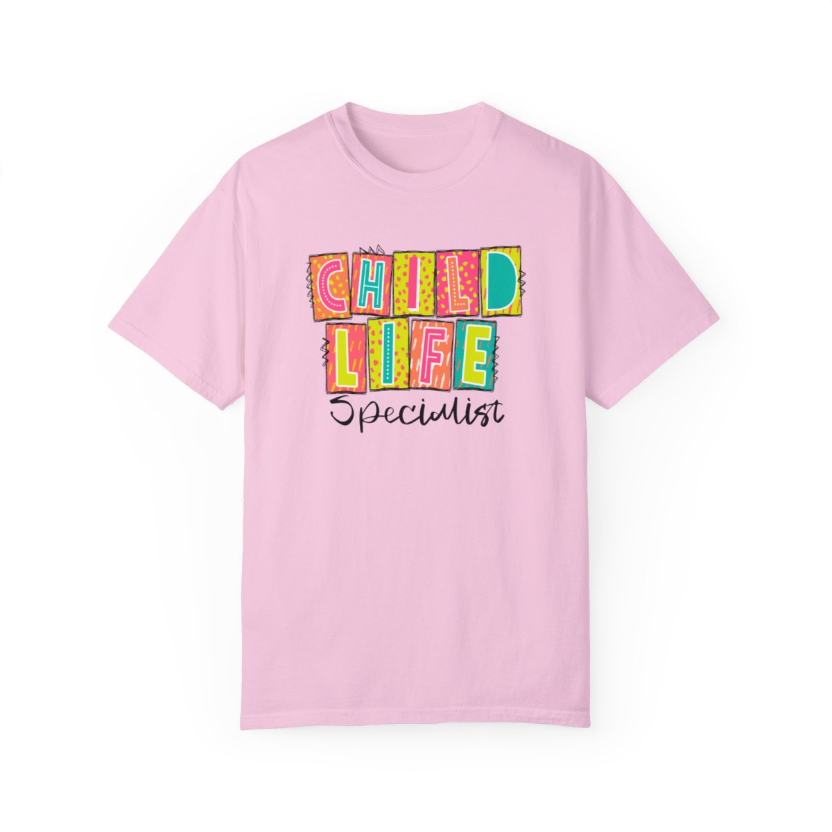Child Life Specialist Neon Blocks Short Sleeve Tee
