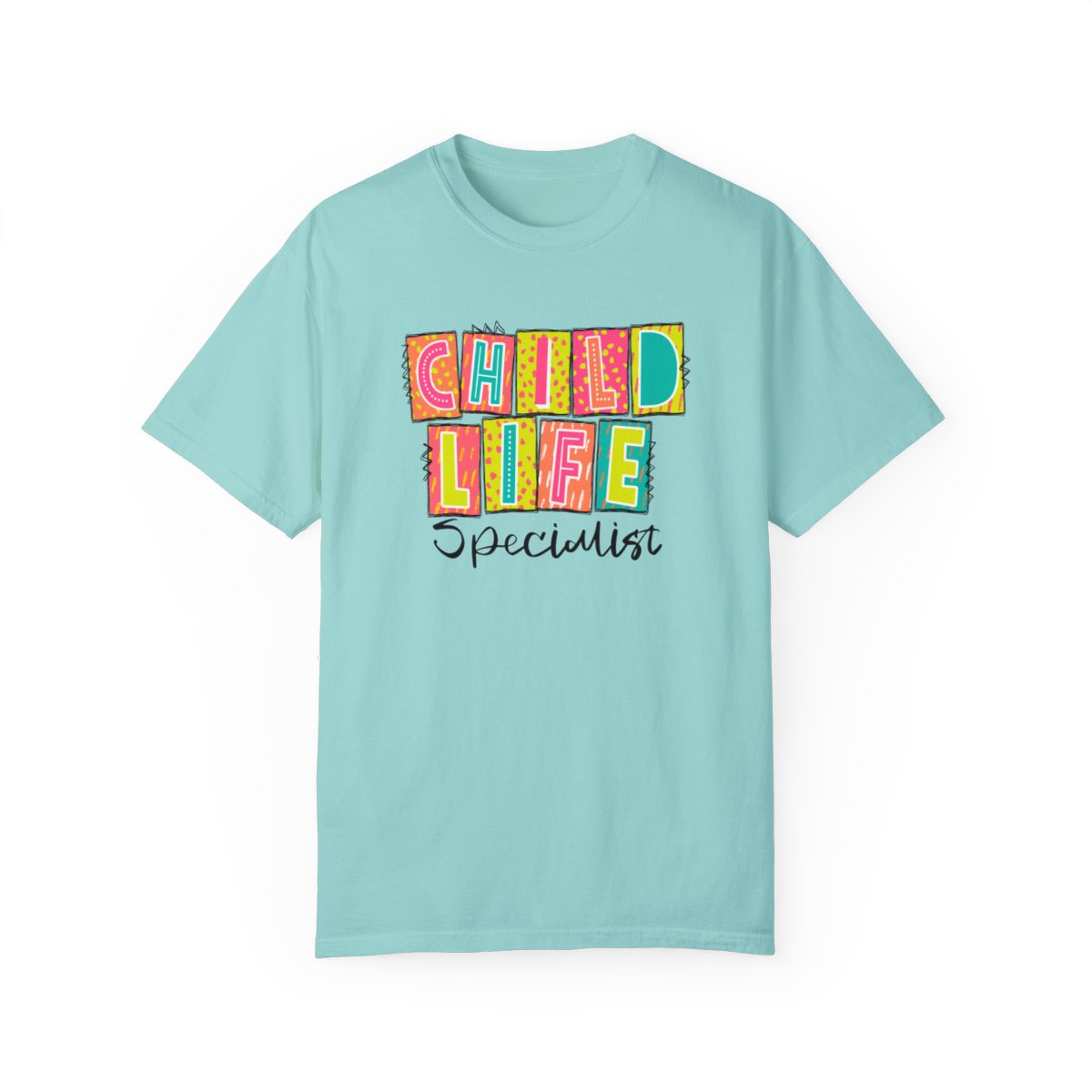Child Life Specialist Neon Blocks Short Sleeve Tee