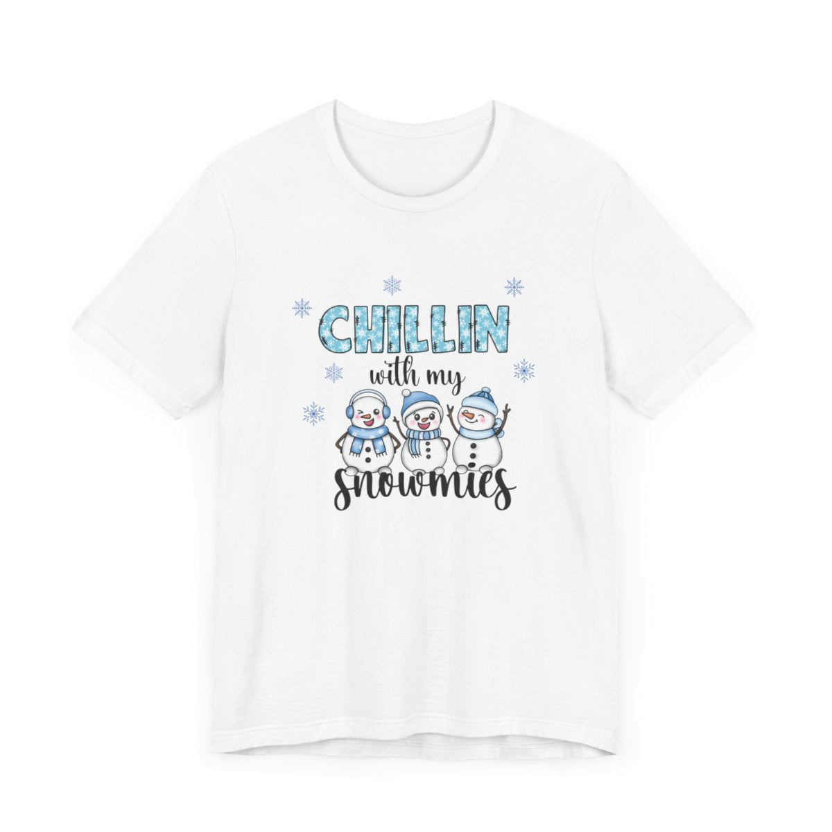 Chillin With My Snowmies Blue Short Sleeve Tee