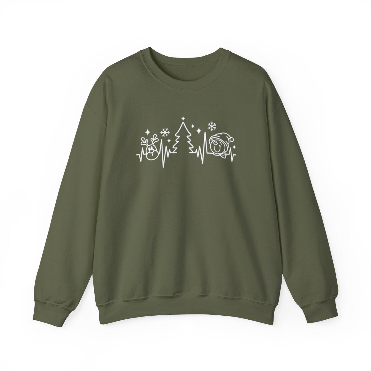 Christmas Heartbeat Long Sleeve Sweatshirt