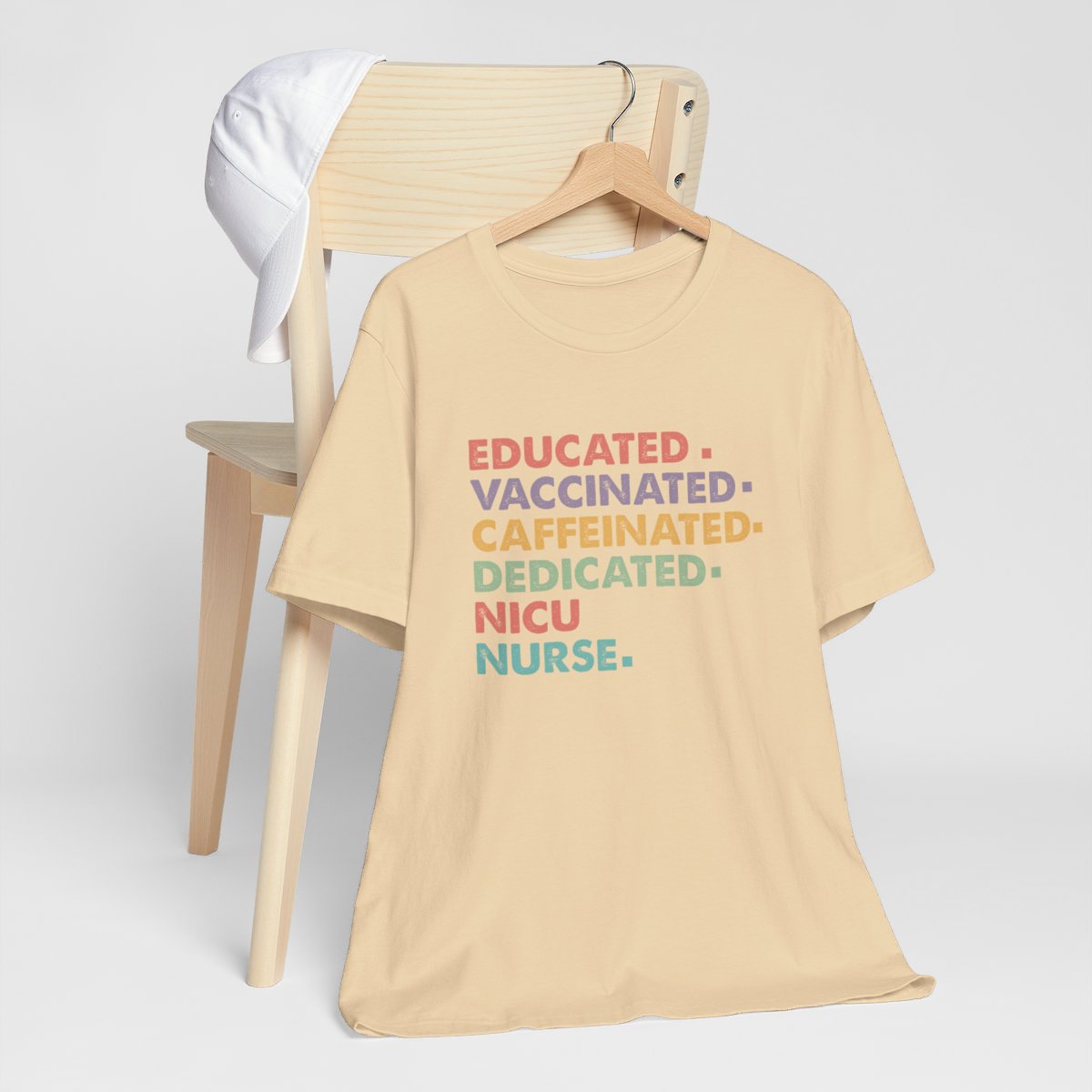 Educated Vaccinated Caffeinated Dedicated Short Sleeve Tee