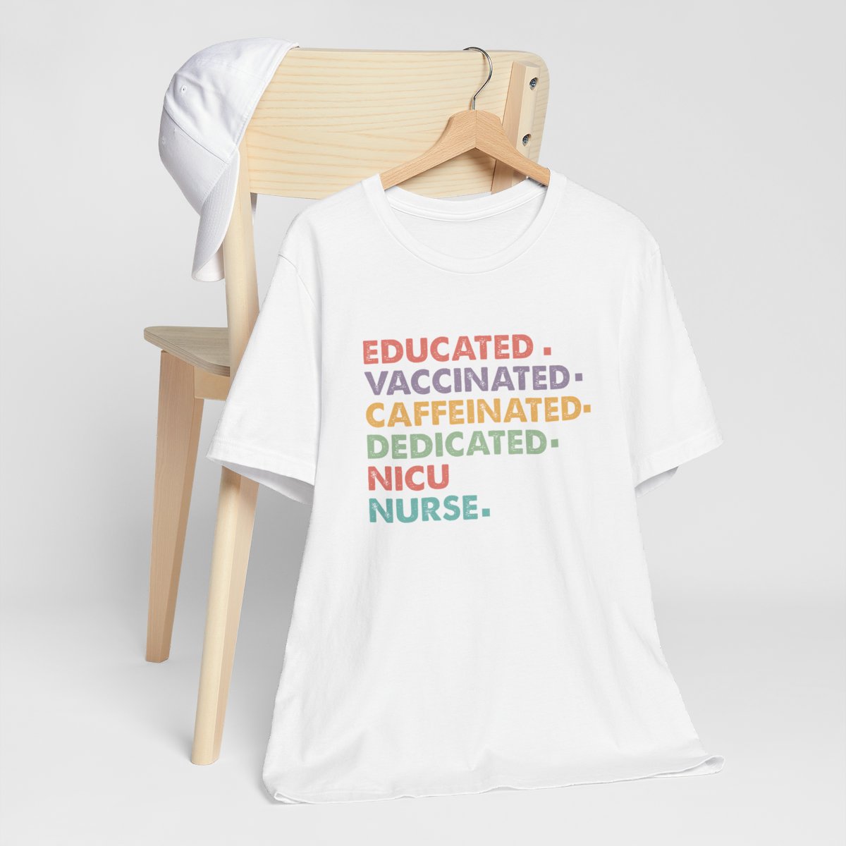 Educated Vaccinated Caffeinated Dedicated Short Sleeve Tee