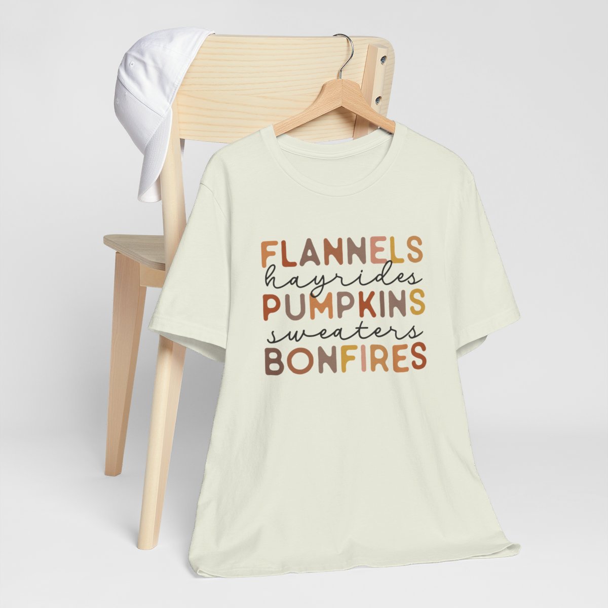Flannels Pumpkins Bonfires Short Sleeve Tee