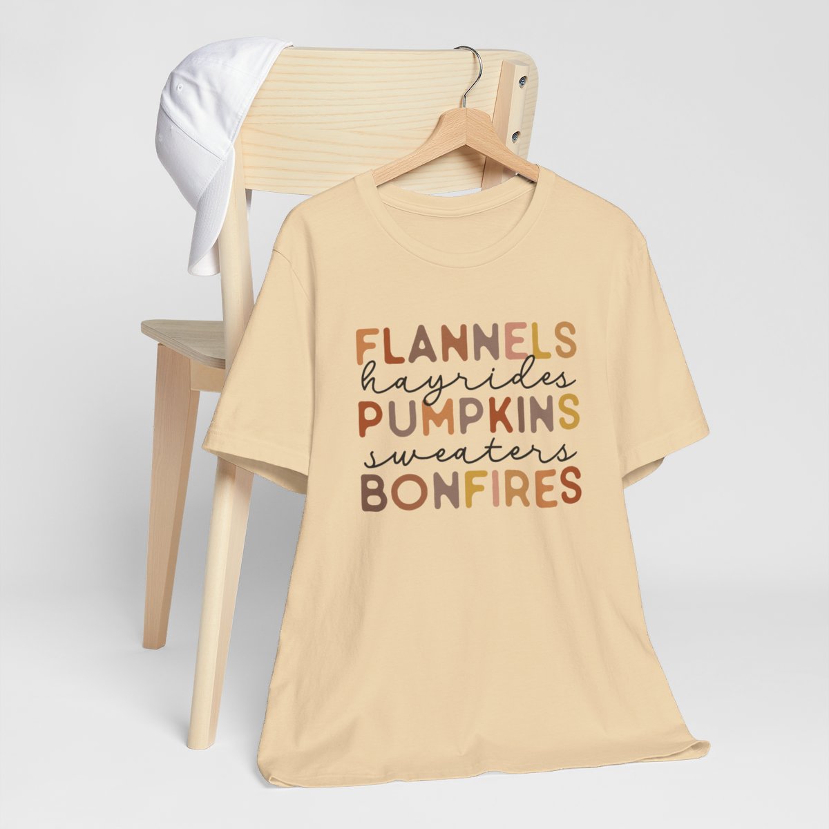 Flannels Pumpkins Bonfires Short Sleeve Tee