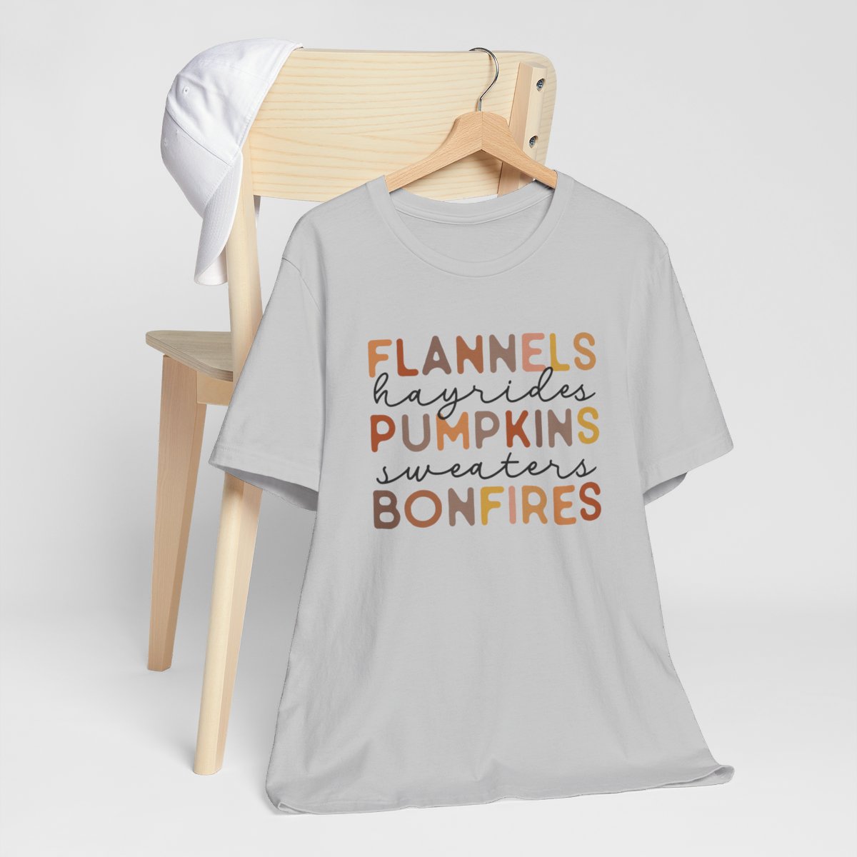 Flannels Pumpkins Bonfires Short Sleeve Tee
