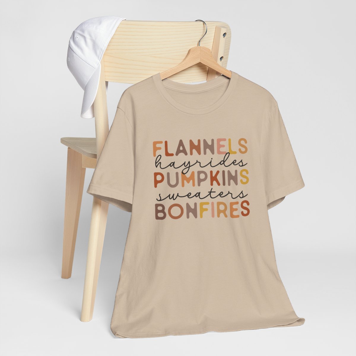 Flannels Pumpkins Bonfires Short Sleeve Tee