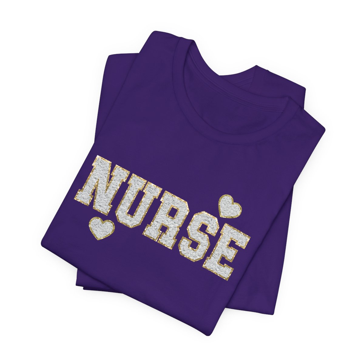 Glitter Nurse White Short Sleeve Tee