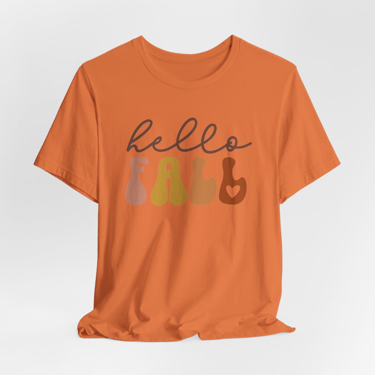 Hello Fall Heart Short Sleeve Tee