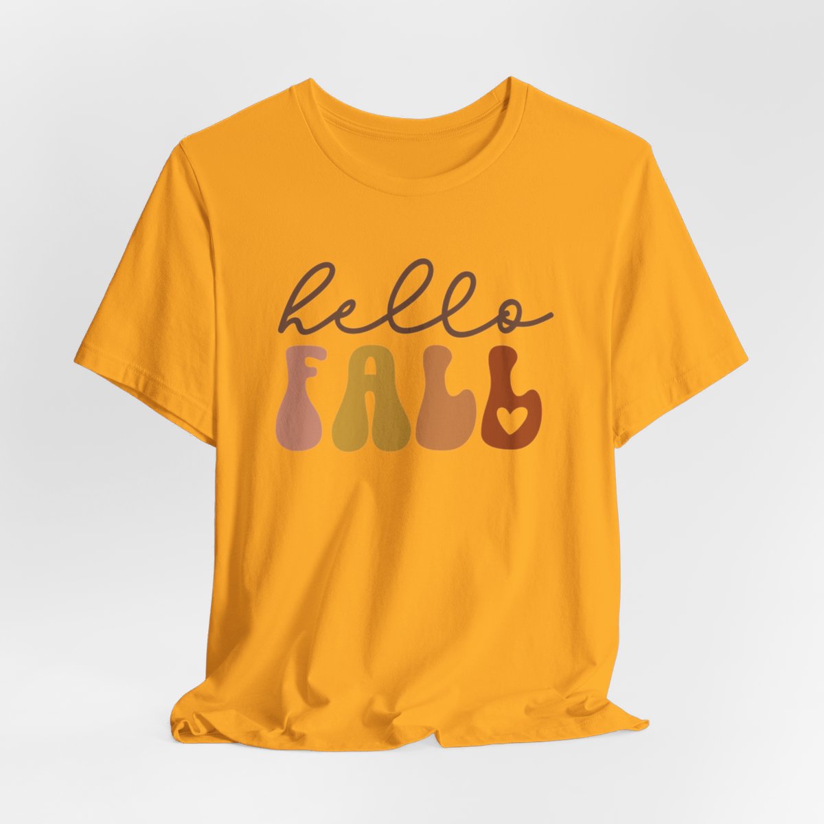 Hello Fall Heart Short Sleeve Tee