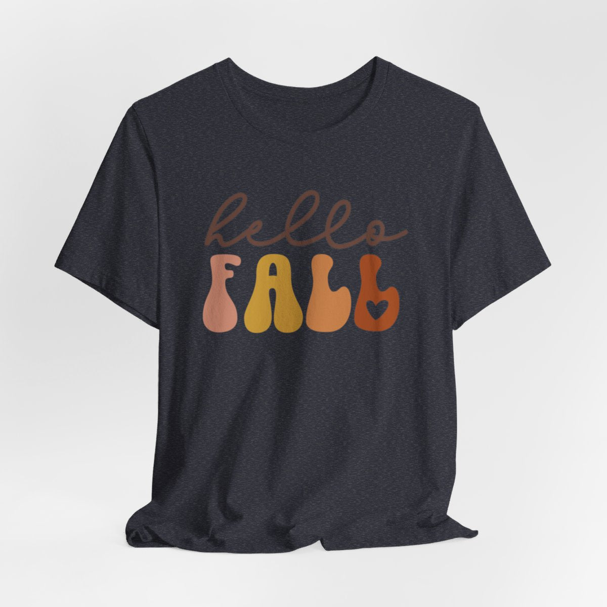 Hello Fall Heart Short Sleeve Tee