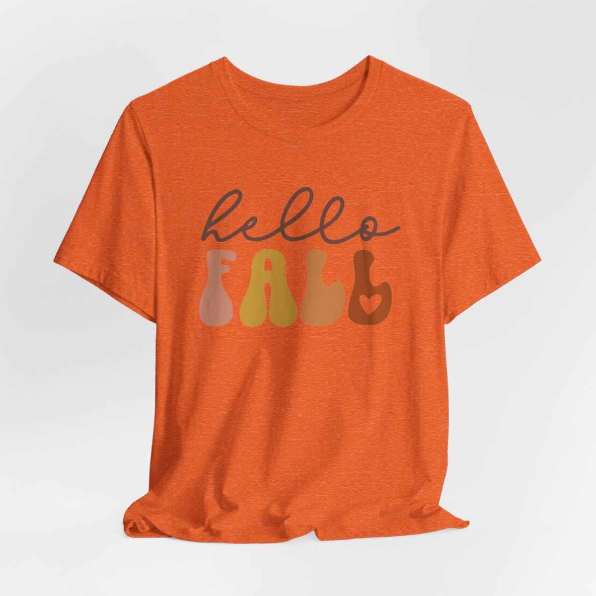 Hello Fall Heart Short Sleeve Tee