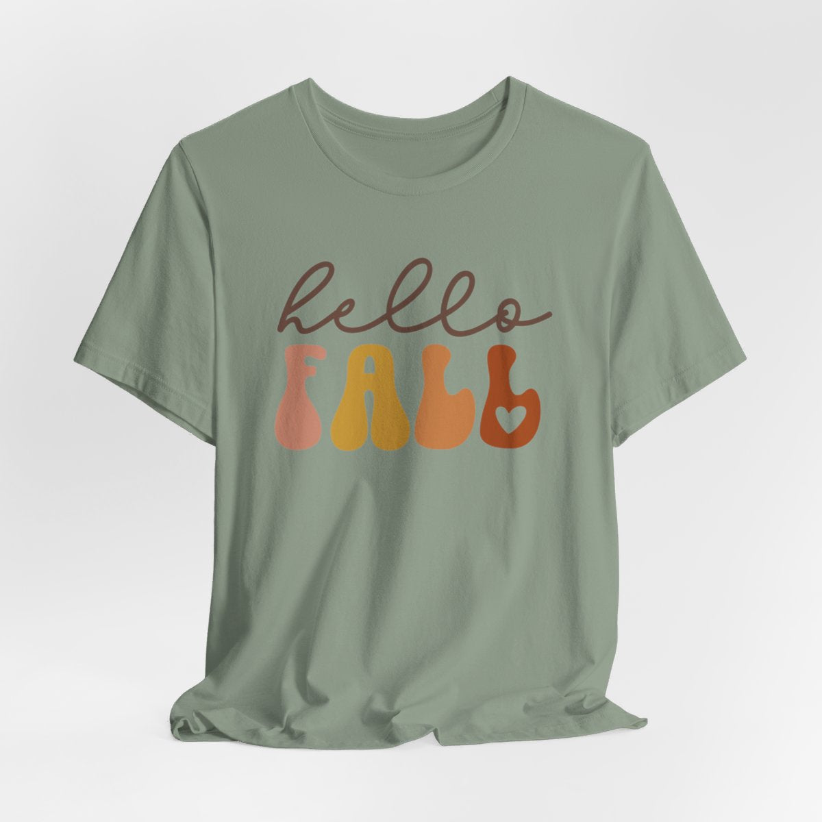 Hello Fall Heart Short Sleeve Tee