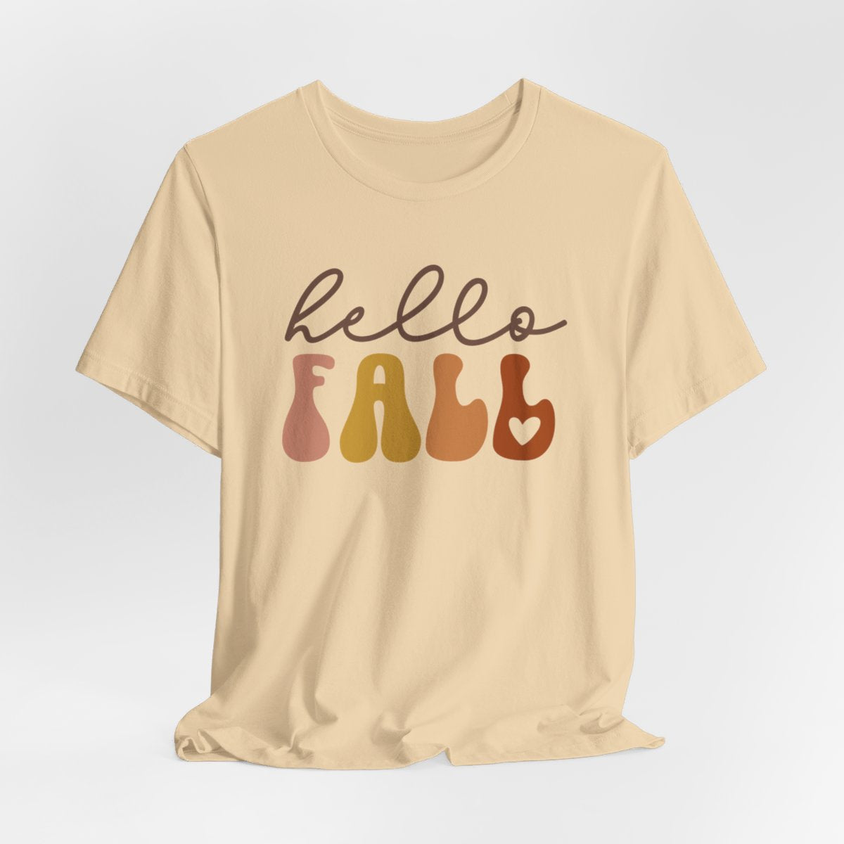 Hello Fall Heart Short Sleeve Tee