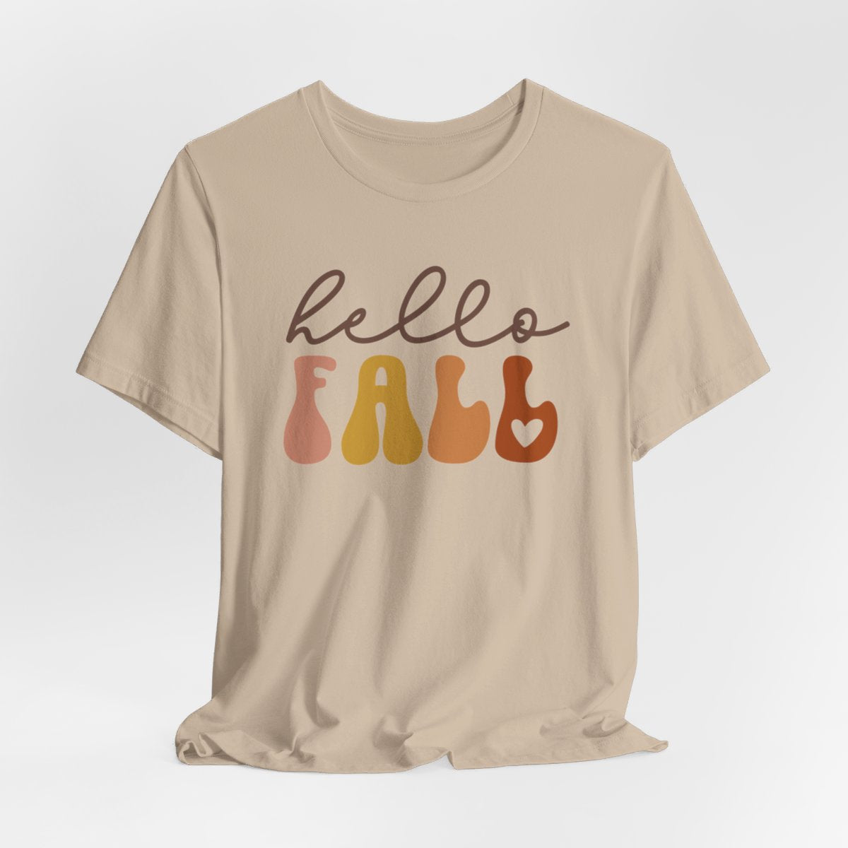Hello Fall Heart Short Sleeve Tee