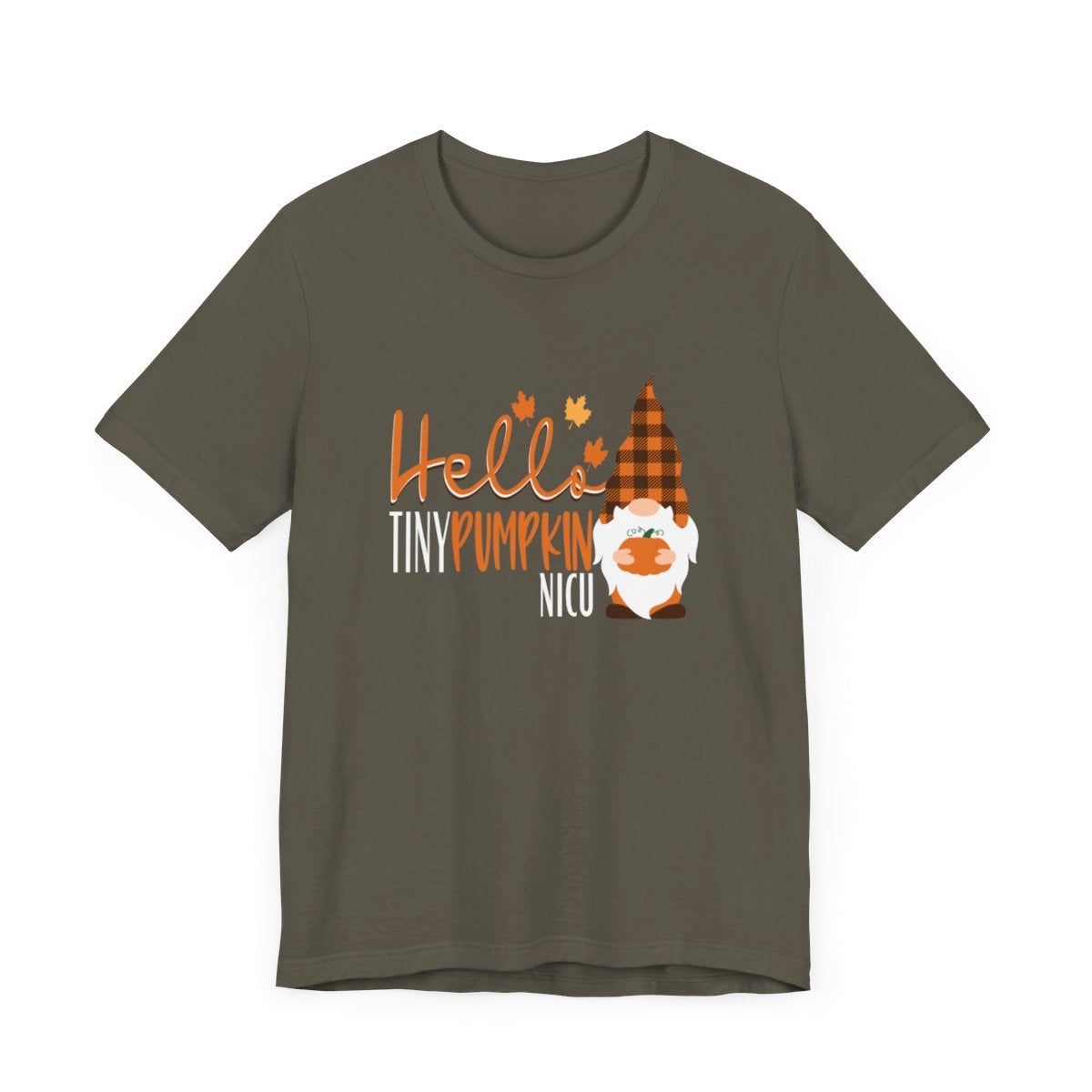 Tiny Pumpkin Gnome NICU Short Sleeve Tee