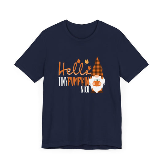 Tiny Pumpkin Gnome NICU Short Sleeve Tee