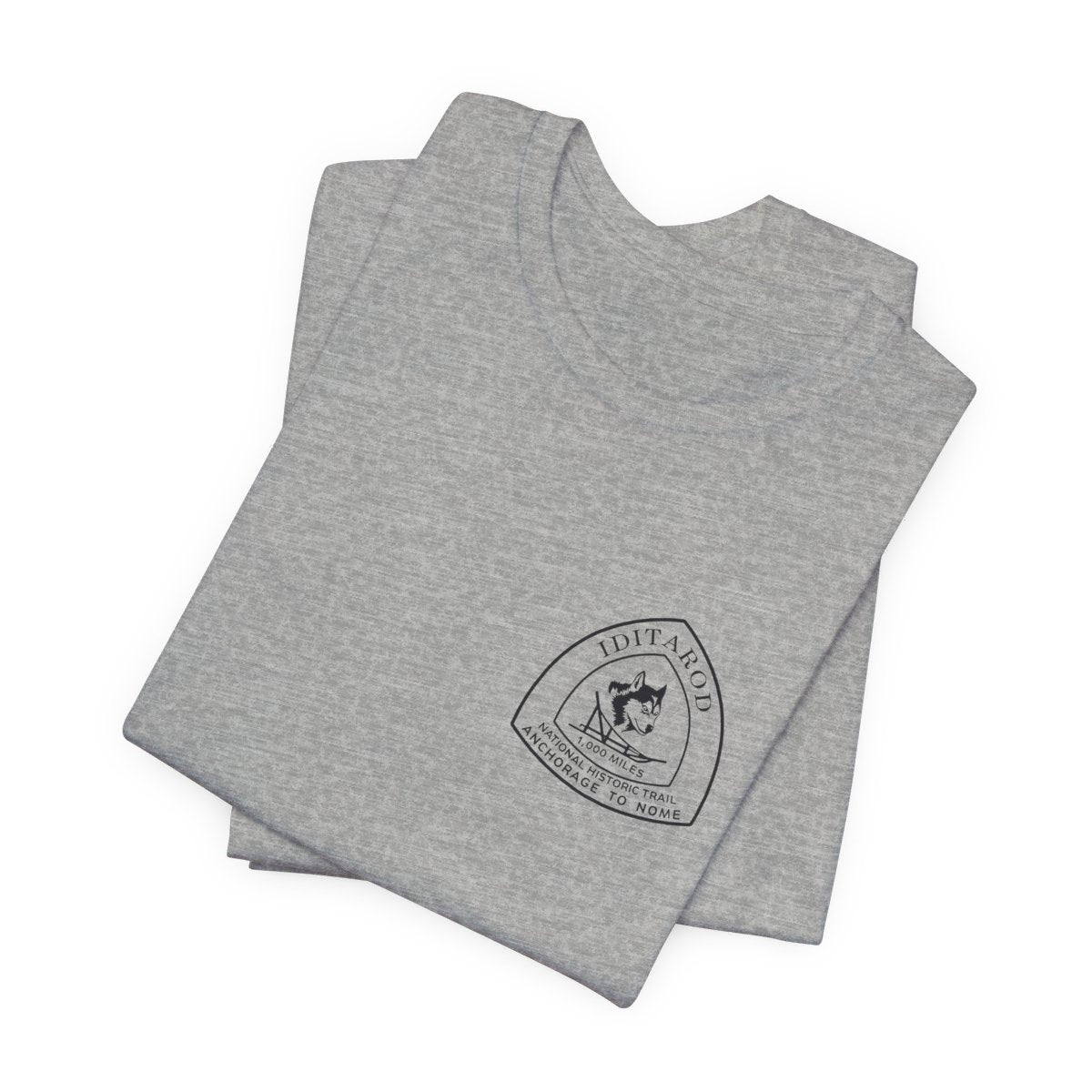 IDITAROD Alaska Trail Race Souvenir Tee in Black Print