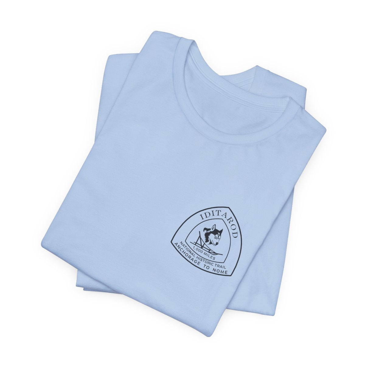 IDITAROD Alaska Trail Race Souvenir Tee in Black Print