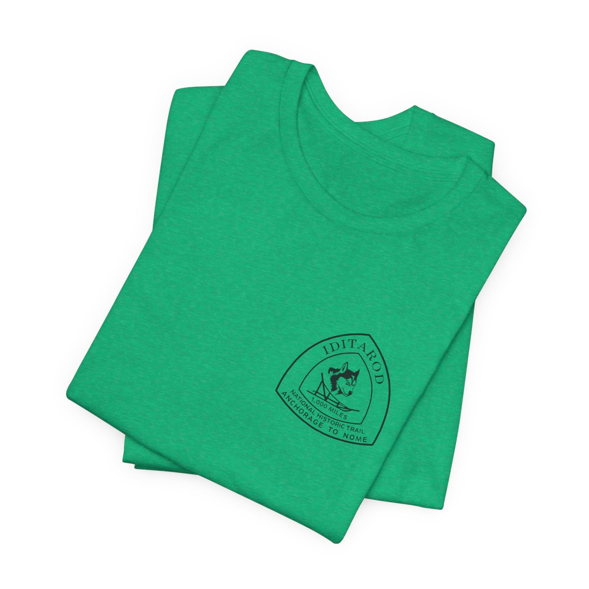IDITAROD Alaska Trail Race Souvenir Tee in Black Print