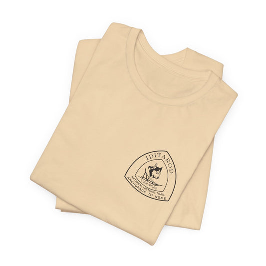 IDITAROD Alaska Trail Race Souvenir Tee in Black Print