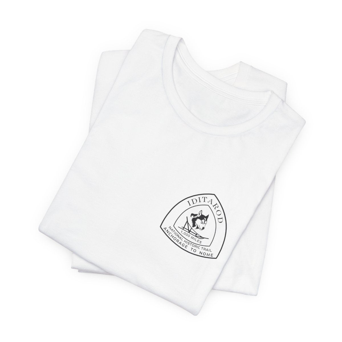 IDITAROD Alaska Trail Race Souvenir Tee in Black Print